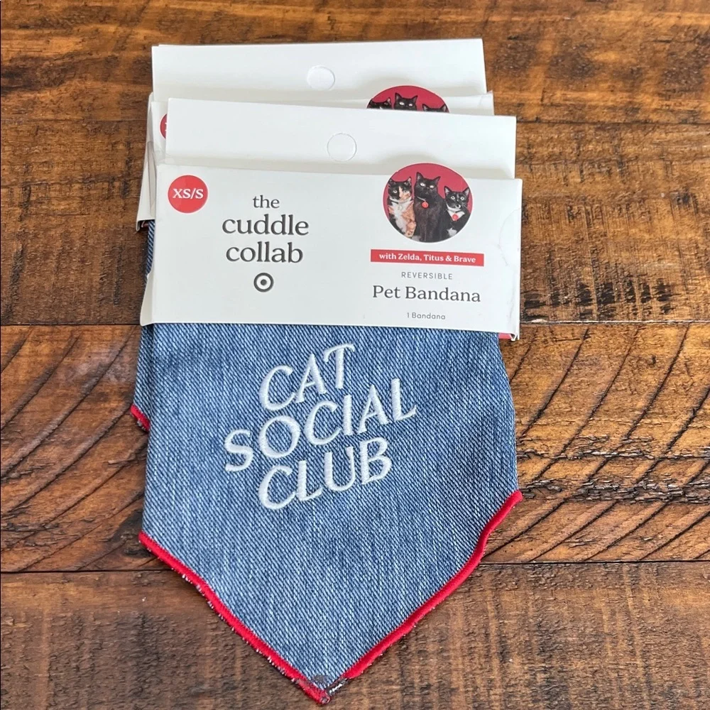 Reversible Pet Bandana - Blue and Red